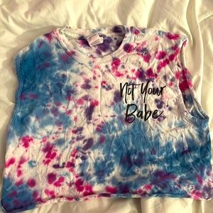 Cropped tye dye tee